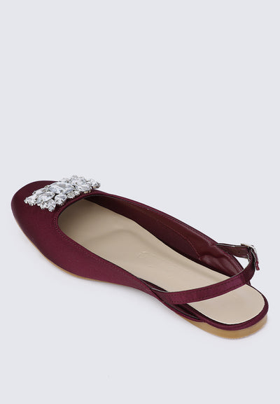 Gemie Comfy Ballerina In Maroon