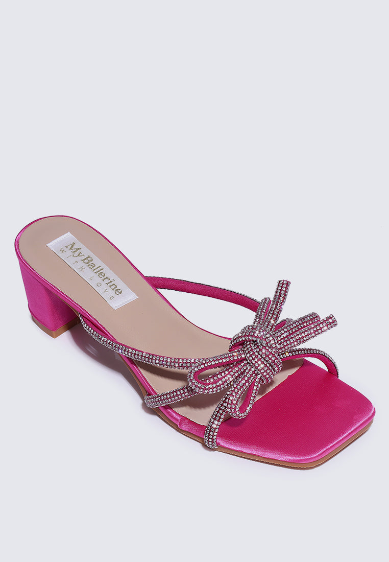 Genevieve Comfy Heels In Fuchsia