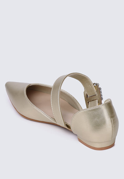 Calista Comfy Ballerina In Gold