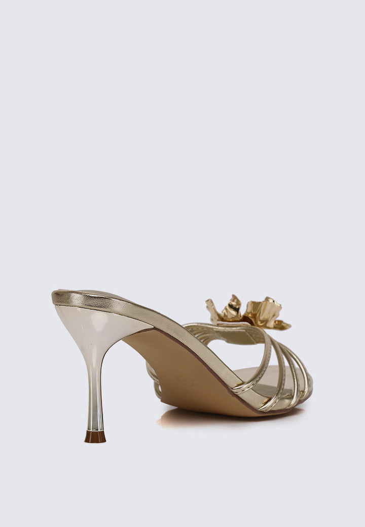 Eternal Blossom Comfy Heels In In Gold