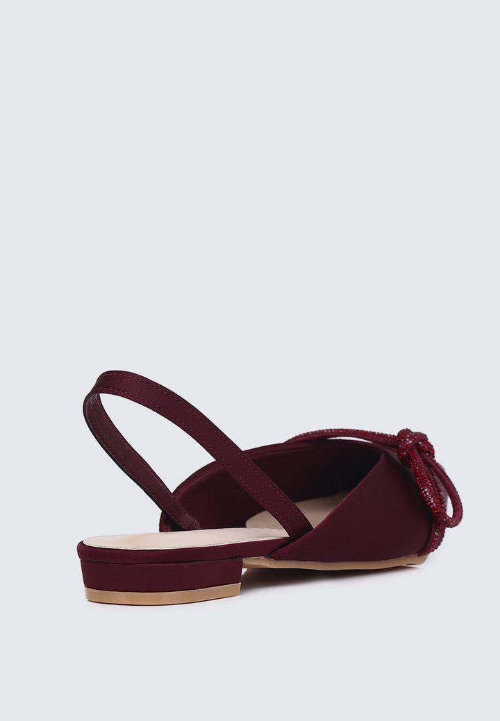 Knotura Comfy Ballerina In Maroon