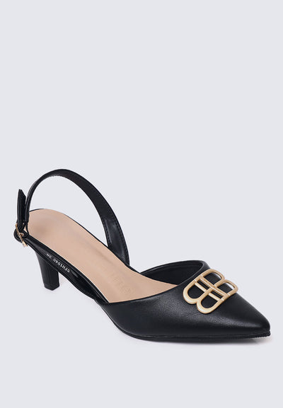 Portia Comfy Heels In Black