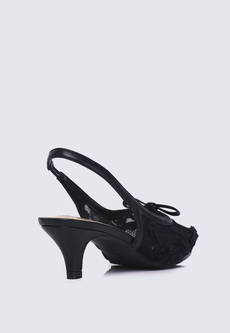 Cyanelle Comfy Heels In Black