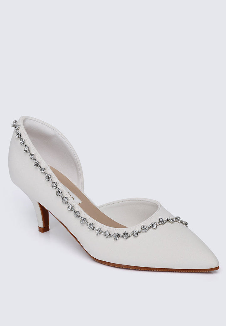 Dahlia Comfy Pumps In White