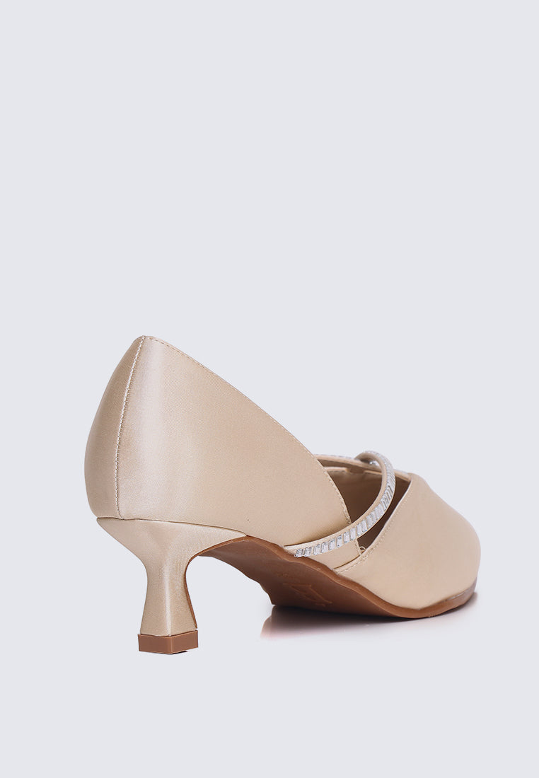 Whitney Comfy Heels In Champagne