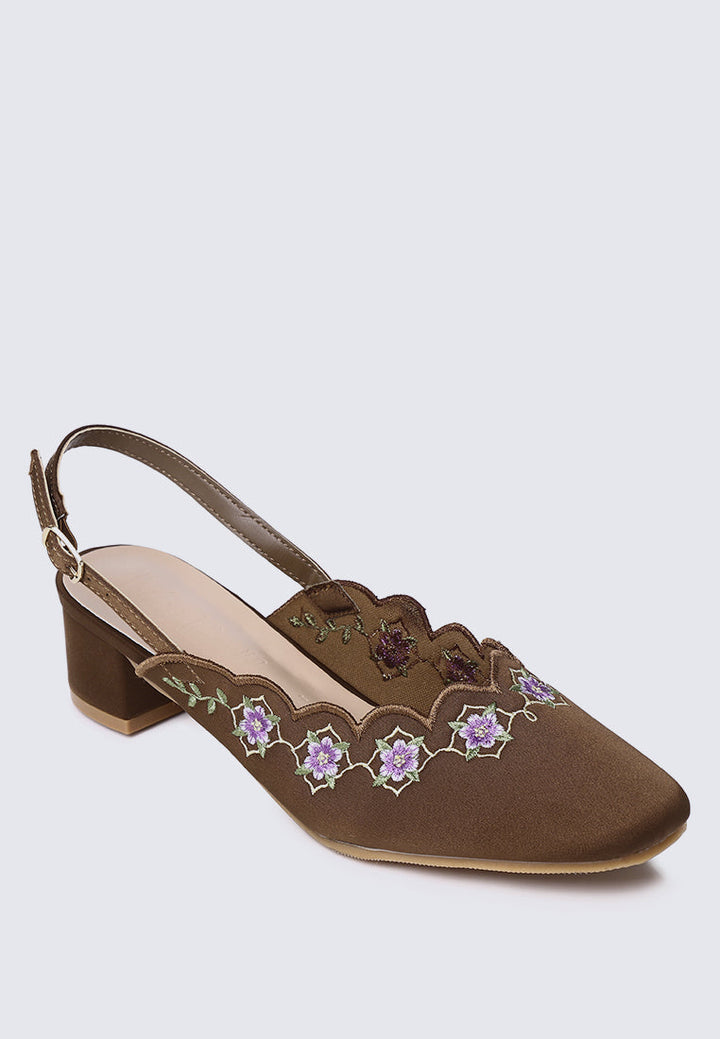Anastasia Comfy Heels In Coffee