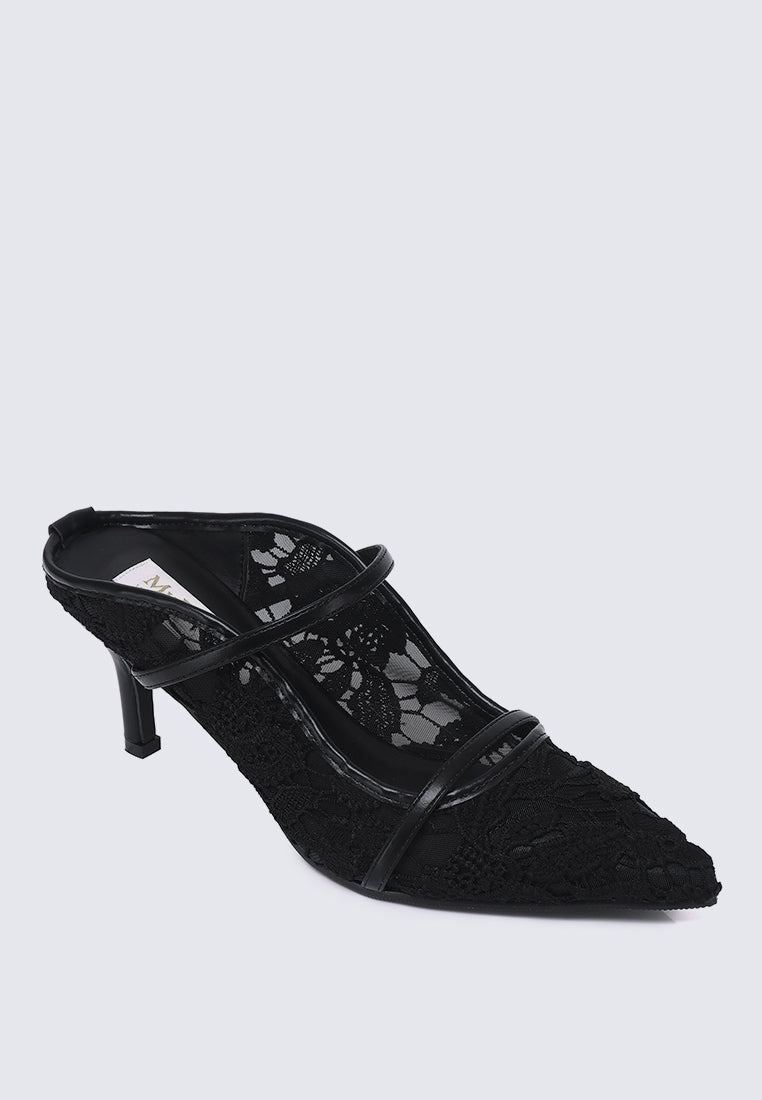 Isadora Comfy Heels In Black