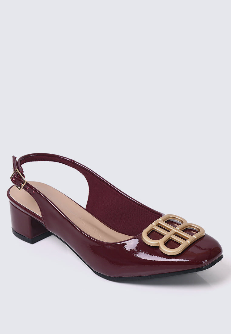 Priya Comfy Heels in Burgundy