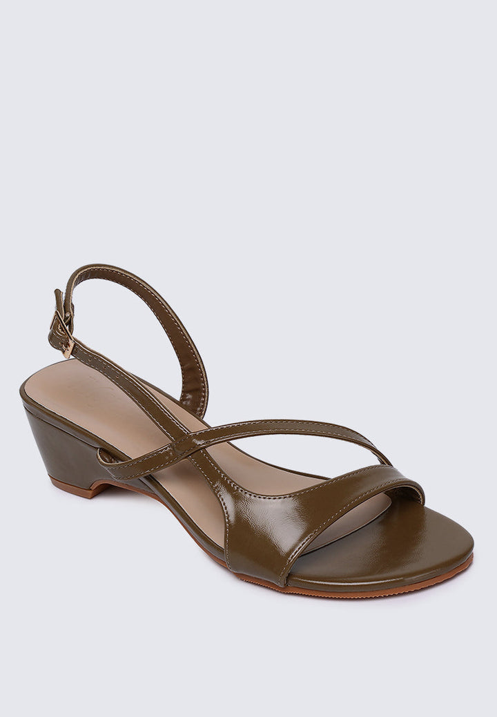 Yeemi Comfy Heels In Taupe