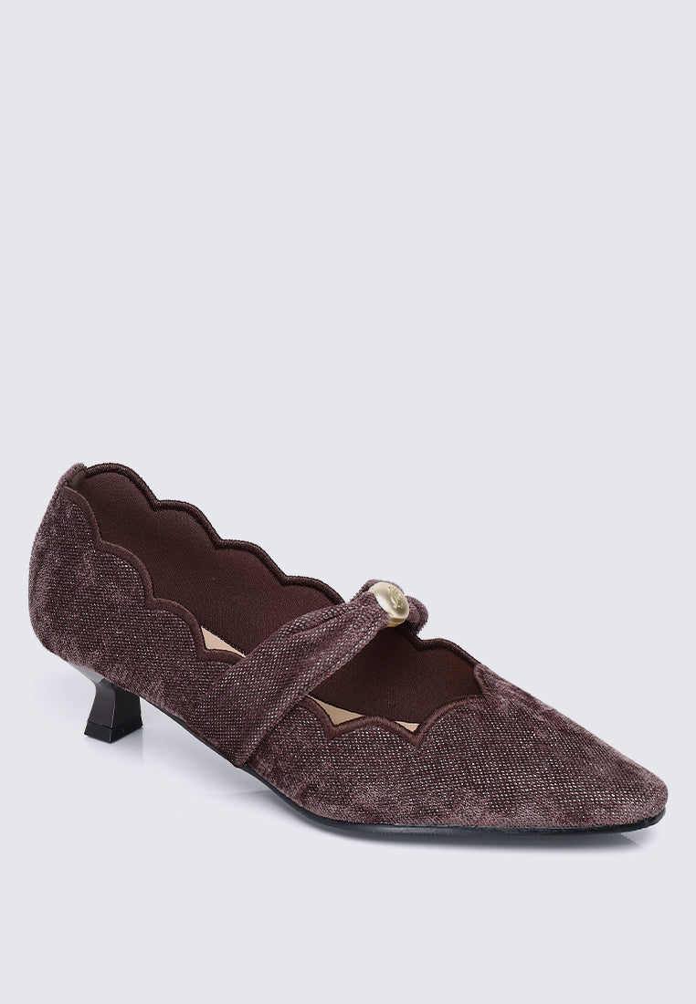 Sarah Comfy Heels In Charcoal