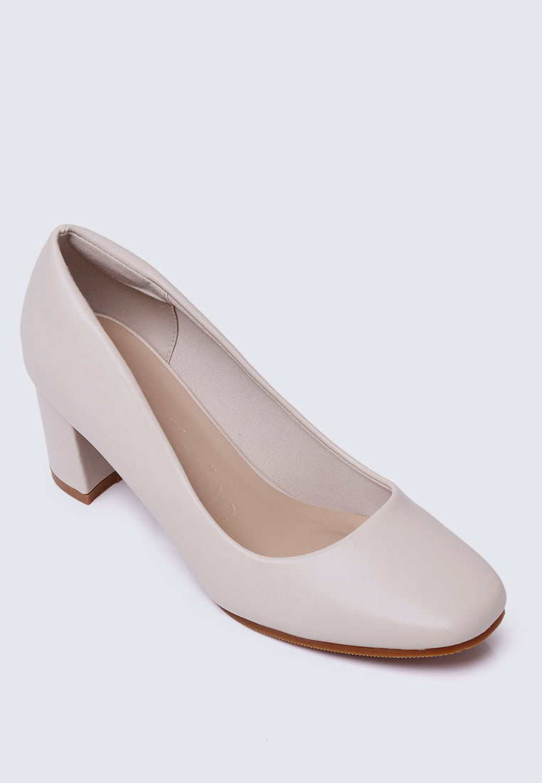 Pauline Comfy Heels In Beige