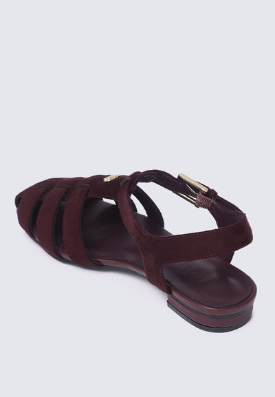 Choco Mousse Comfy Sandals In Burgundy