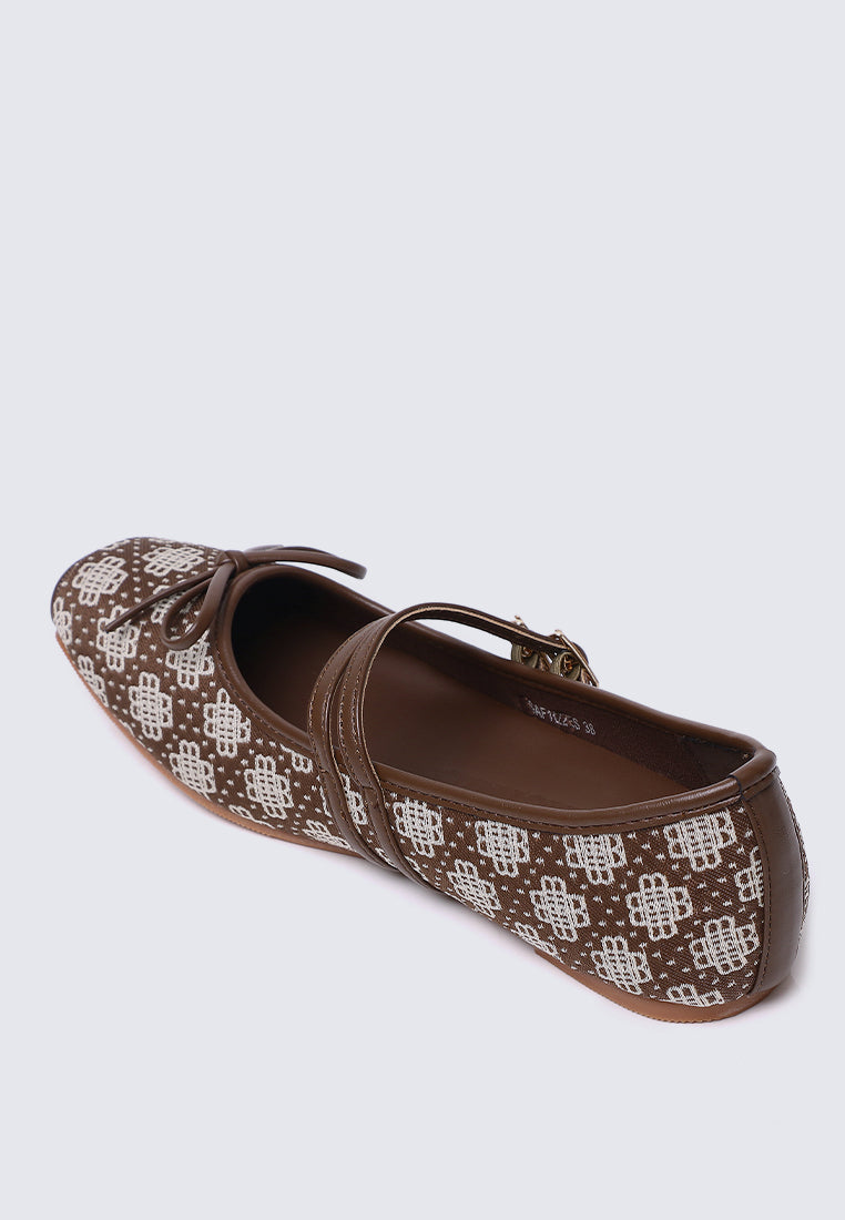 Zahra Comfy Ballerina In Espresso