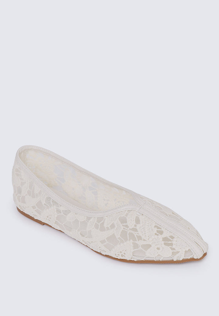 Peony Comfy Ballerina In Beige
