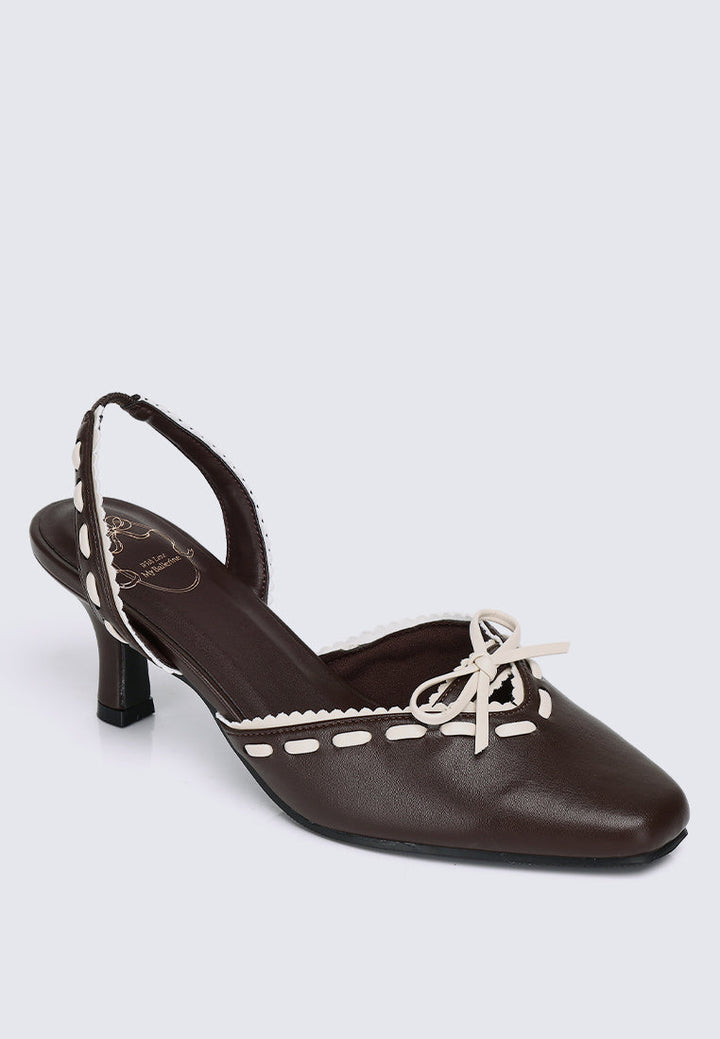 Maison Comfy Heels In Espresso