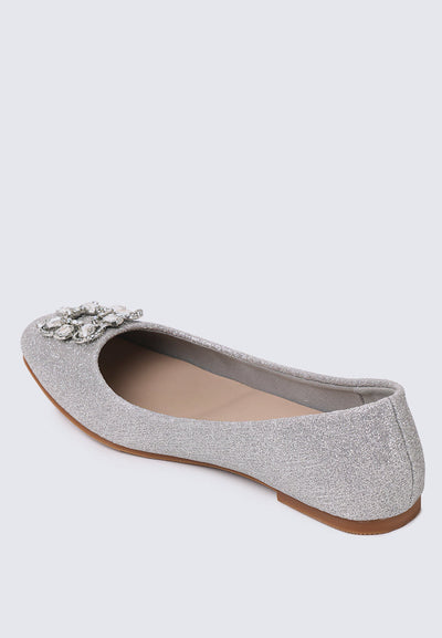 Maribel Comfy Ballerina In Silver