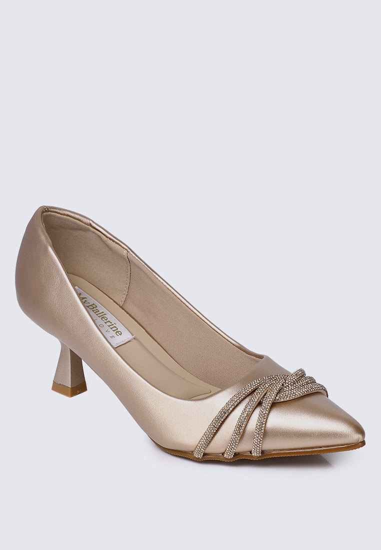 Virorica Comfy Pumps In Rose Gold