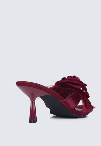 Alira Comfy Heels In Maroon