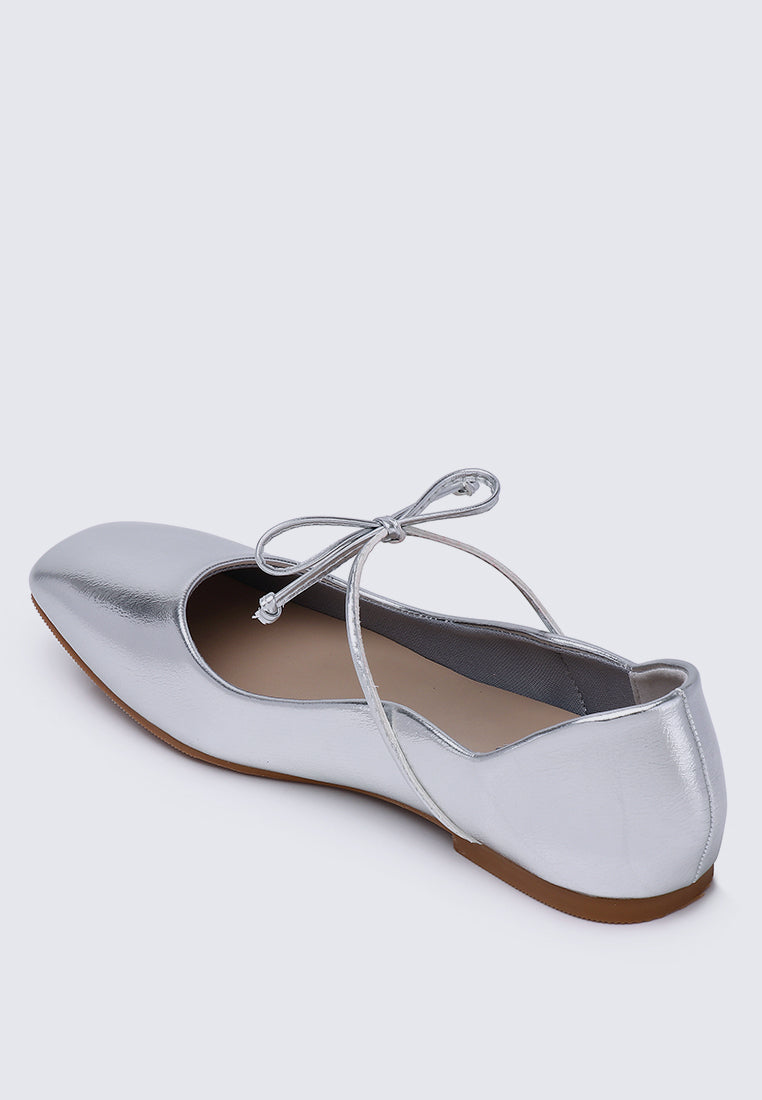 Kelly Comfy Ballerina In Silver