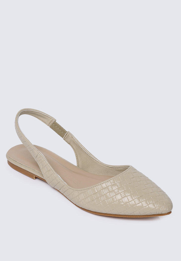 Kate Woven Comfy Ballerina In Almond