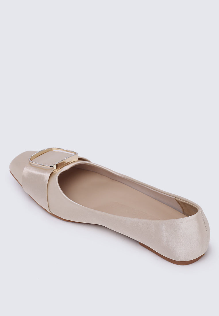 Emilie Comfy Ballerina In Beige