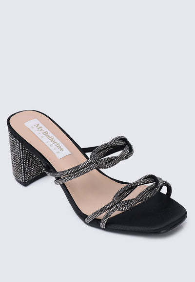 Jamila Comfy Heels In Black