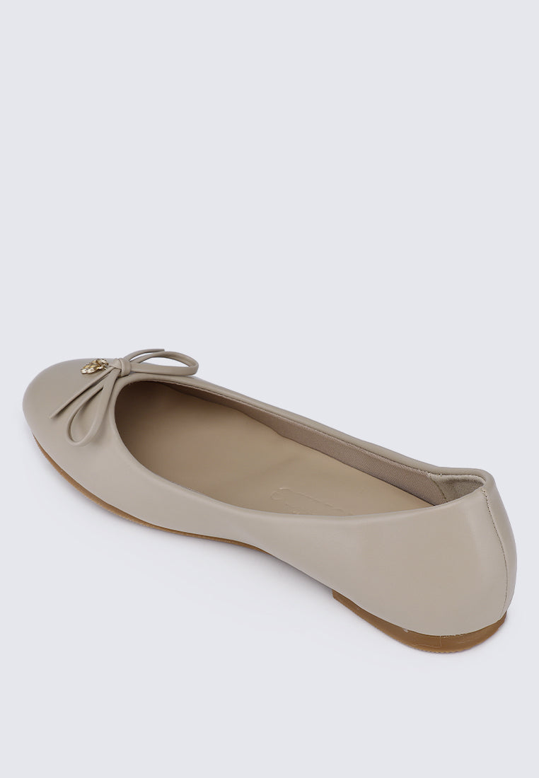 Briony Comfy Ballerina In Almond
