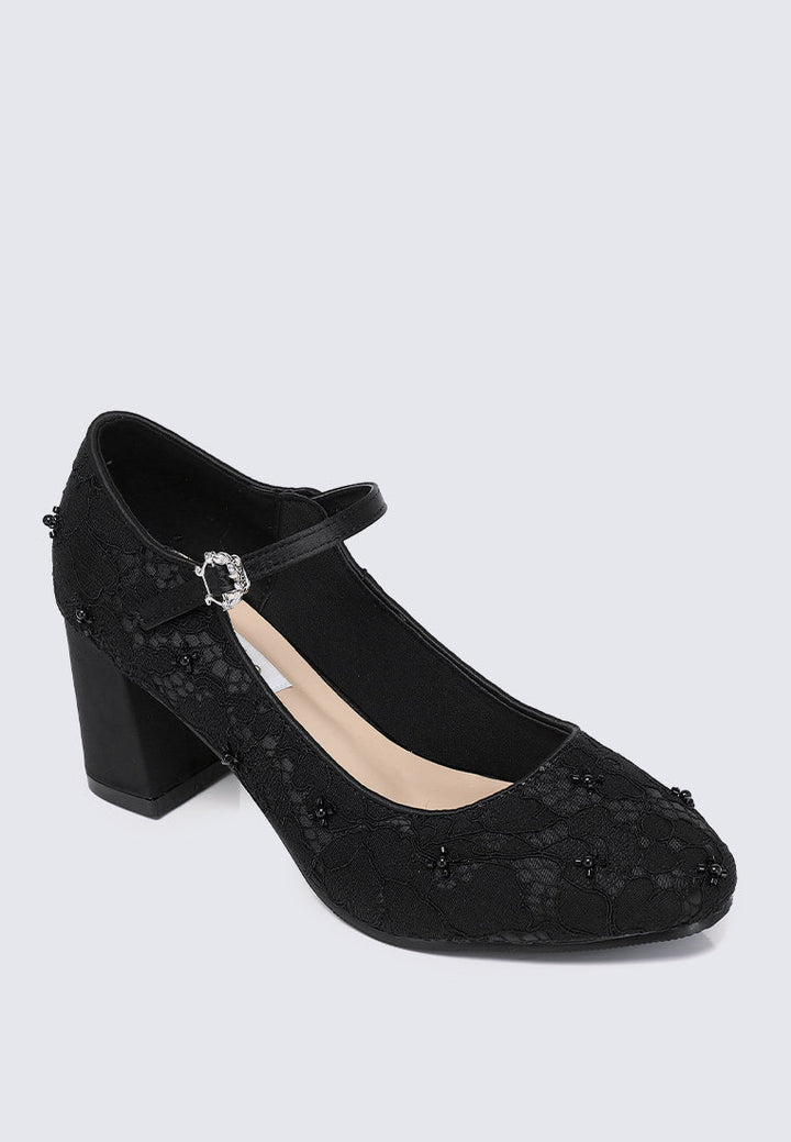 Candrea Comfy Heels In Black