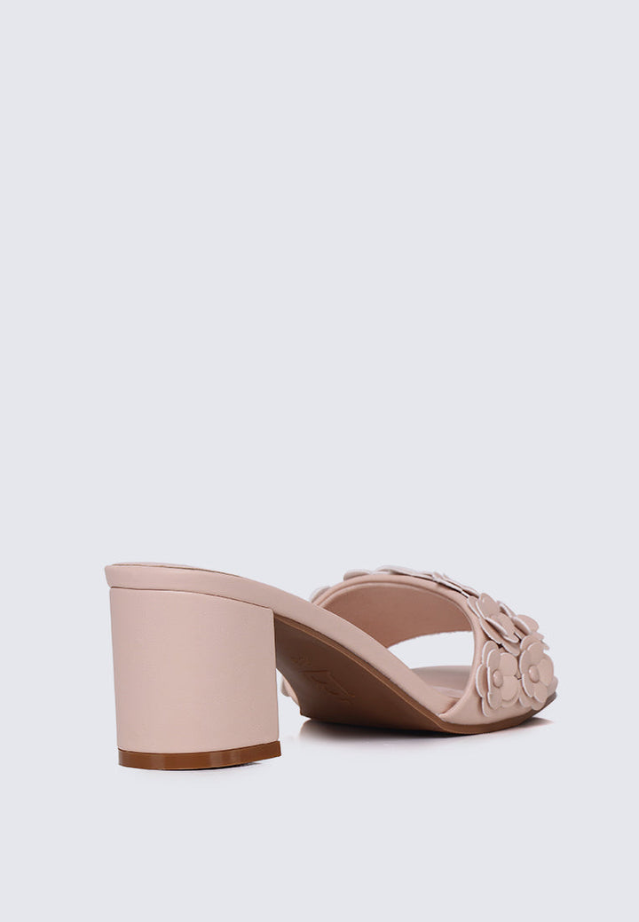 Cyrene Comfy Heels In Nude Pink
