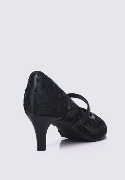 Rosmania Comfy Heels In Black