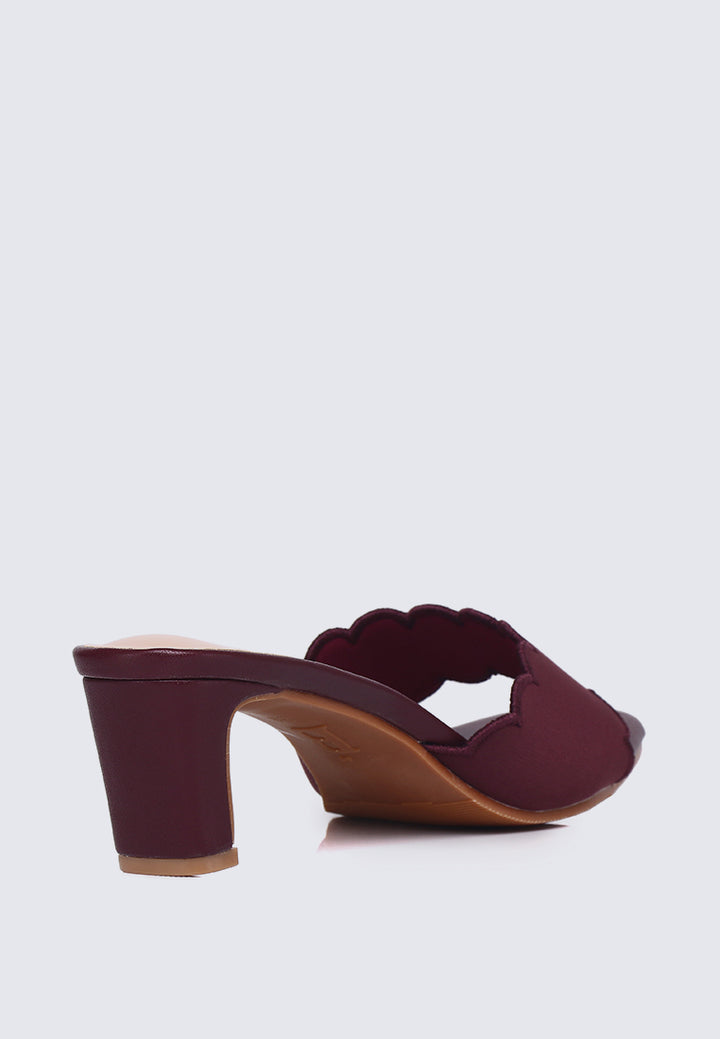 Carmen Comfy Heels In Maroon