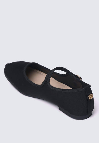 Faye FlexFit Comfy Ballerina In Black
