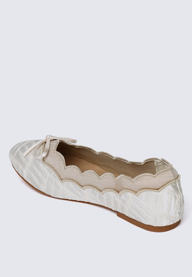 Beatrix Comfy Ballerina In Beige