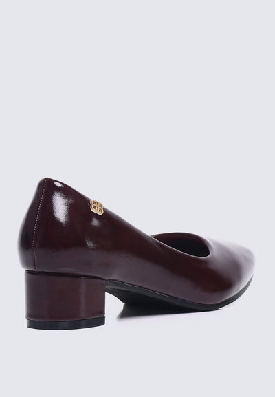 Lucy Ultra WideFit Comfy Heels In Maroon