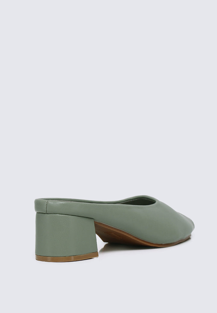 Lani Comfy Heels In Sage Green