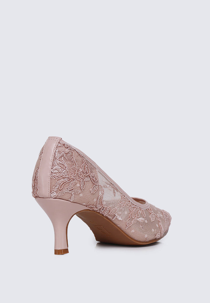 Sylvara Comfy Heels In Pink