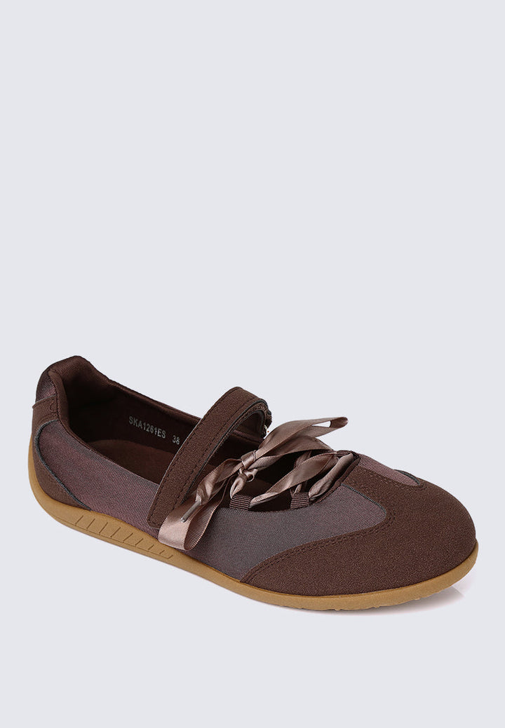 Luluna Comfy Ballet Sneakers In Espresso