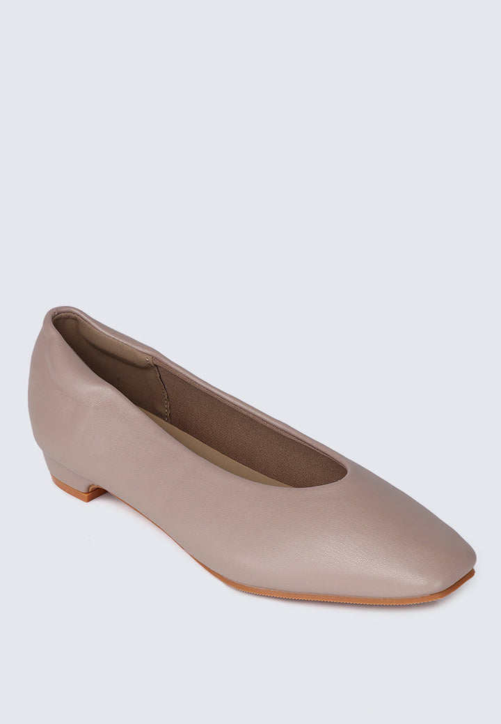 Priscilla Comfy Heels In Almond
