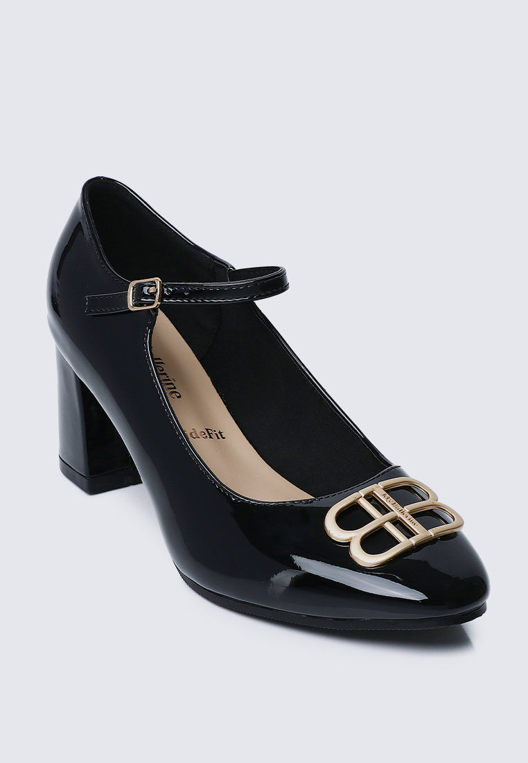 Jane WideFit Comfy Pumps In Black