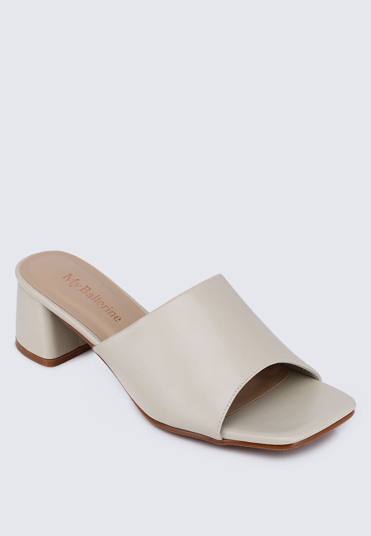 Karissa WideFit Comfy Heels In Beige