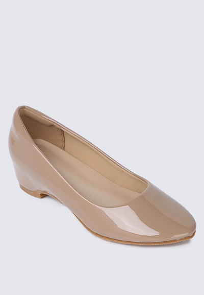 Helene WideFit Comfy Pumps In Taupe