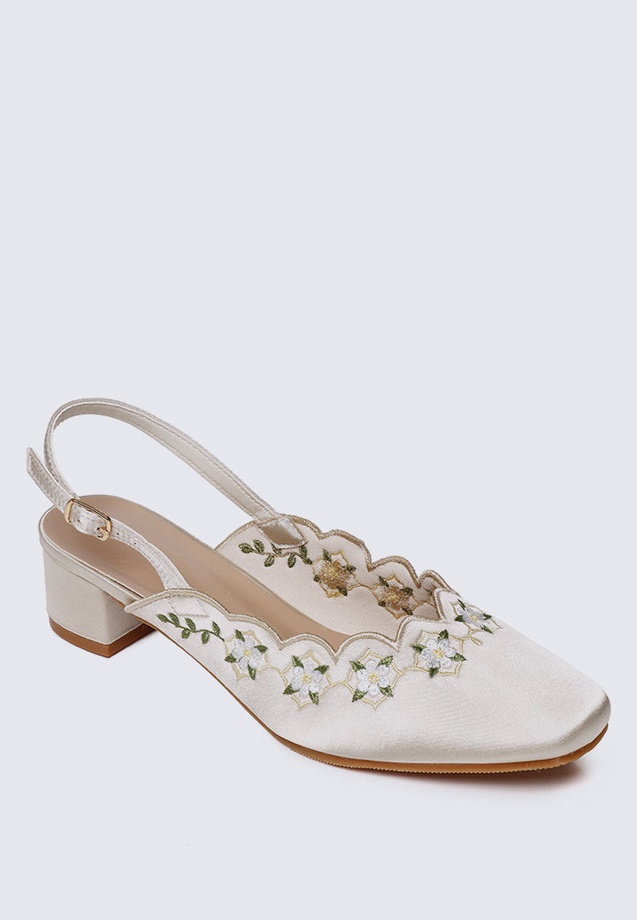 Anastasia Comfy Heels In Champagne
