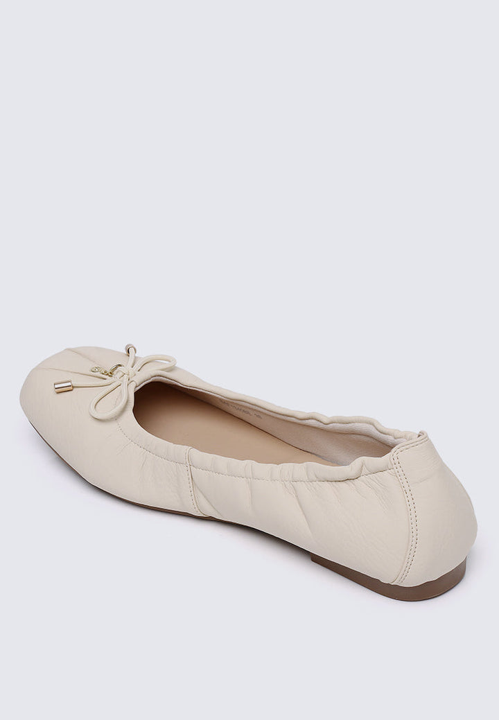 Stella Comfy Ballerina In Beige