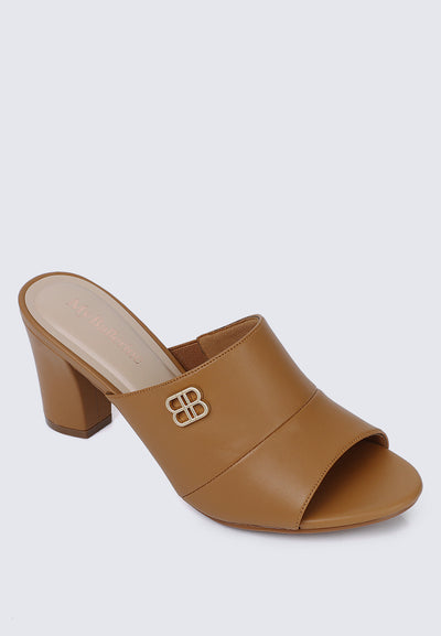 Sara Comfy Heels In Brown