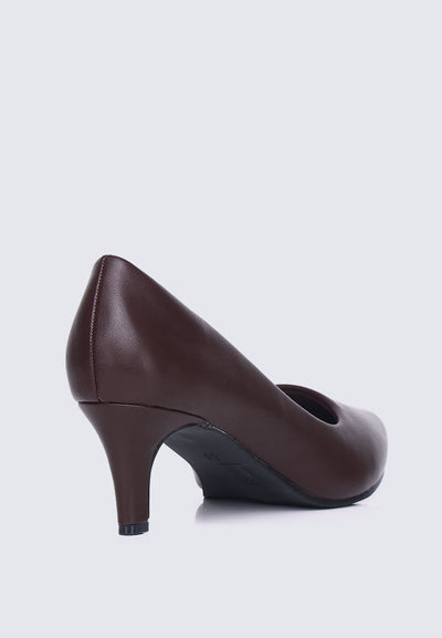Alvina Widefit Comfy Heels In Espresso