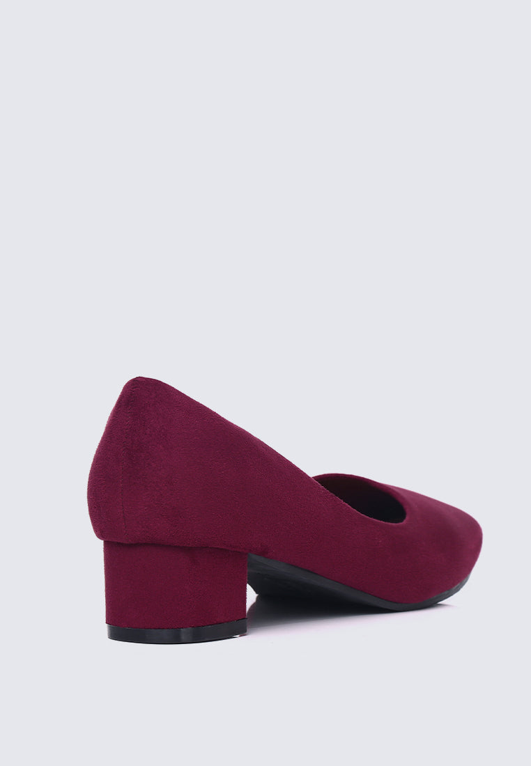 Leah Comfy Pumps In Maroon