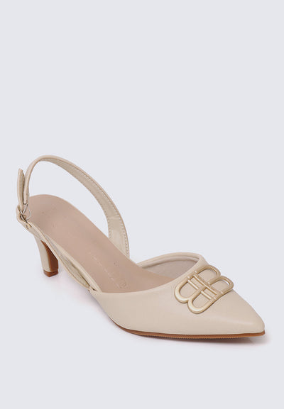 Portia Comfy Heels In Beige