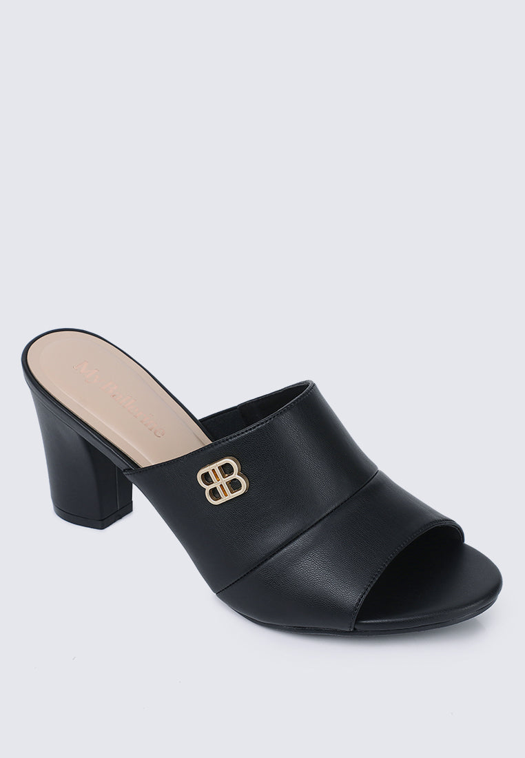 Sara Comfy Heels In Black