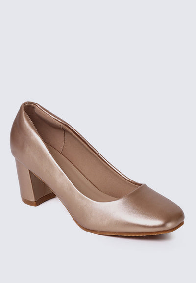 Pauline Comfy Heels In Rose Gold