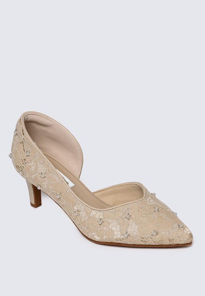Kassia Comfy Heels In Nude